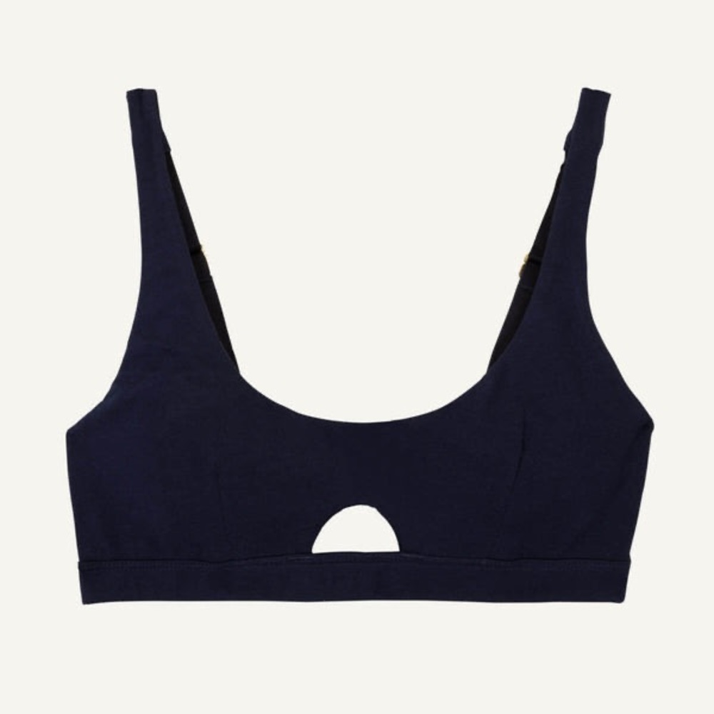 Knickey/Subset | Organic Cotton Keyhole Bra | Black